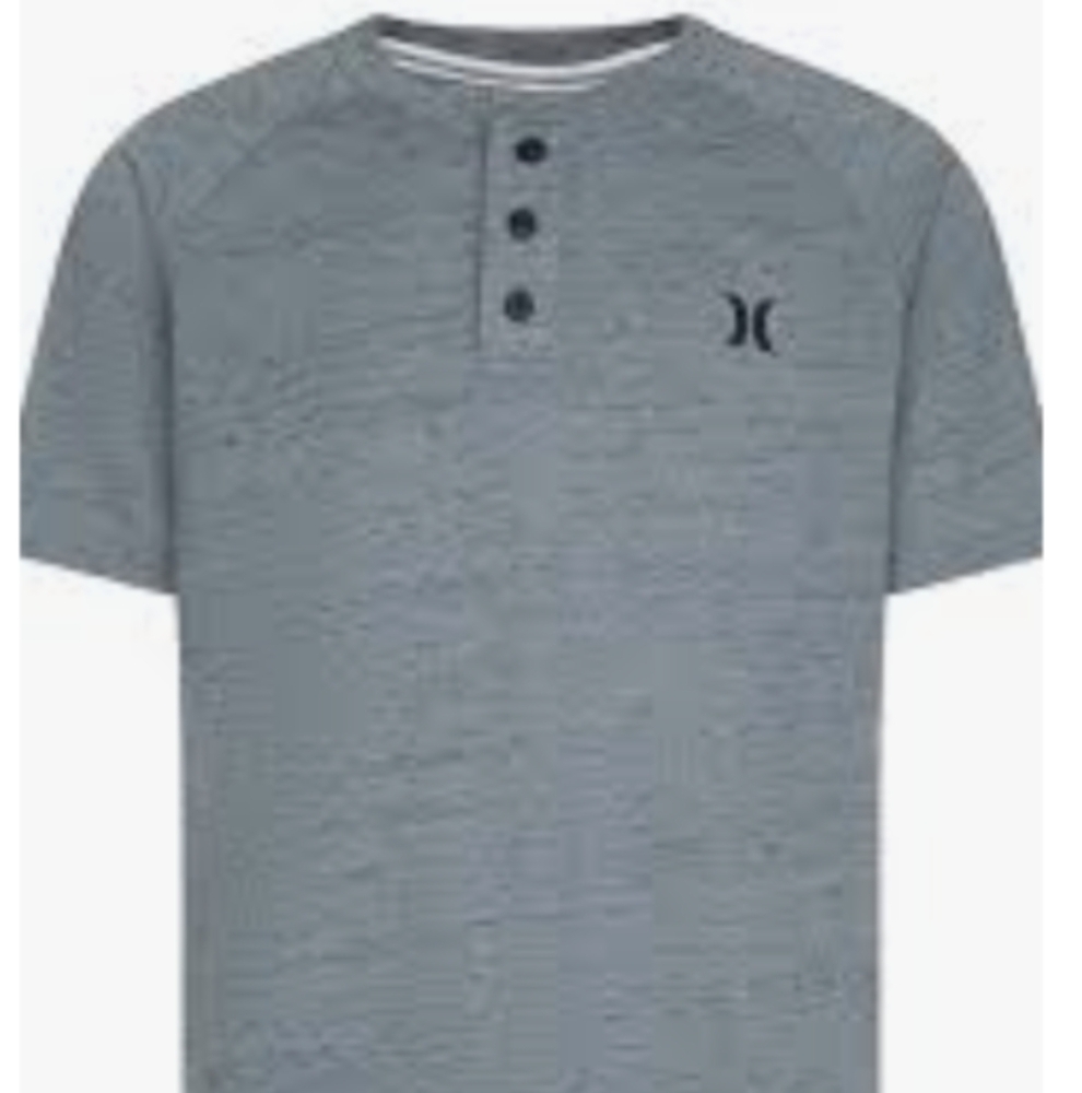 NWT Hurley Short Sleeve Henley Tee